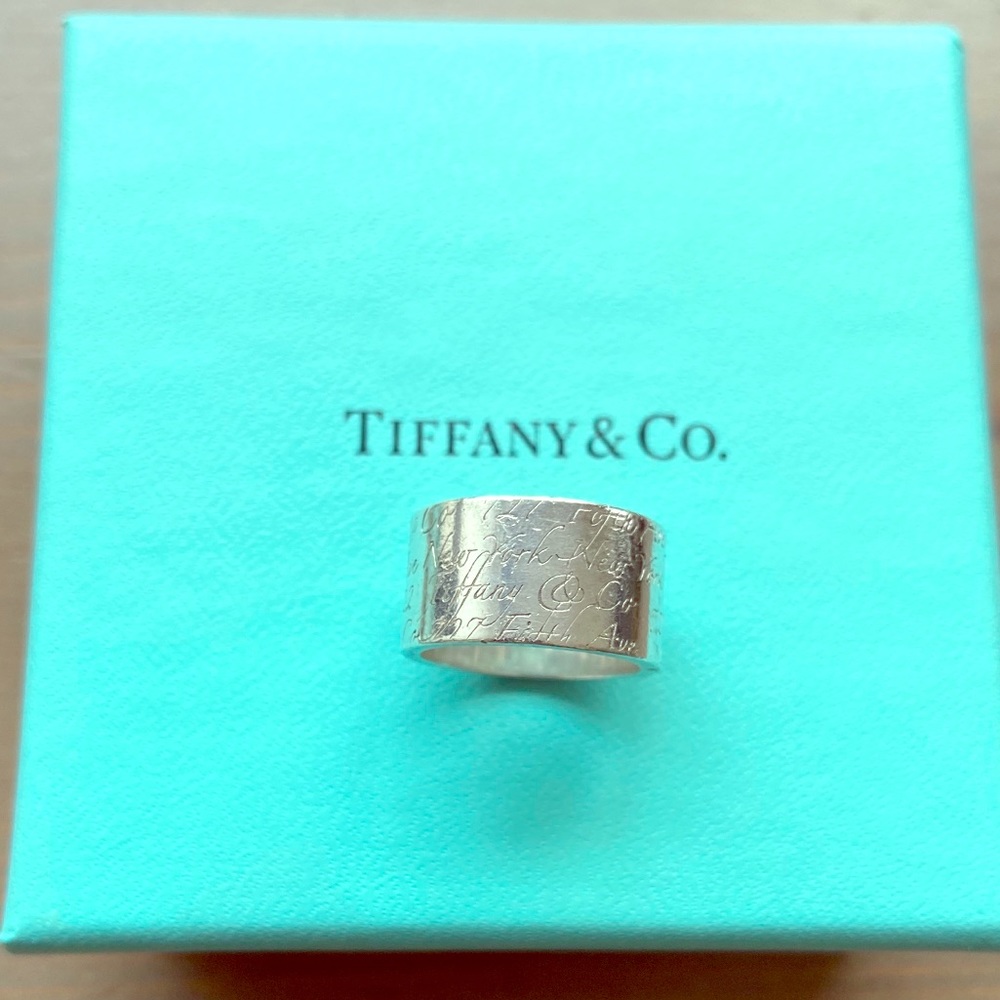 Authentic Tiffany Notes Sterling Silver Ring